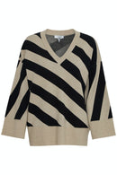 Miran V Neck Jumper - Black Mix