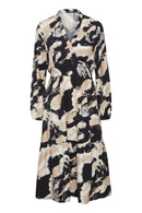 Ihamma Long Print Dress - Birch Mix