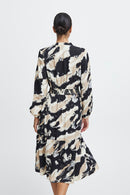 Ihamma Long Print Dress - Birch Mix