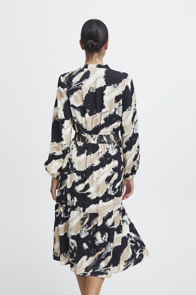 Ihamma Long Print Dress - Birch Mix