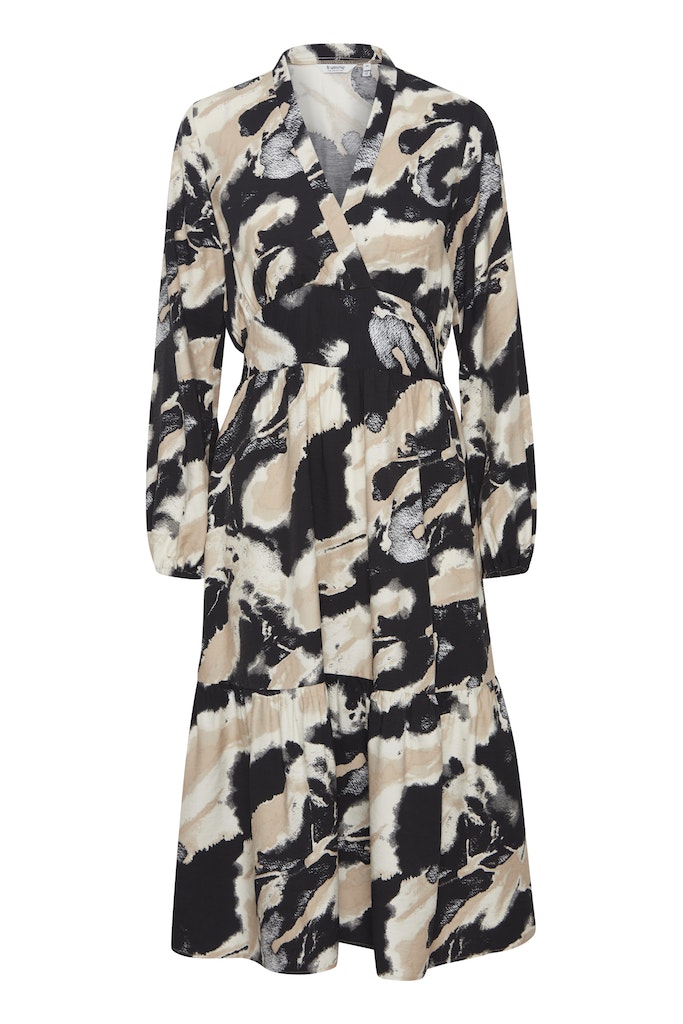Ihamma Long Print Dress - Birch Mix