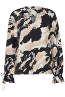 Ihamma V Neck Blouse - Birch Mix