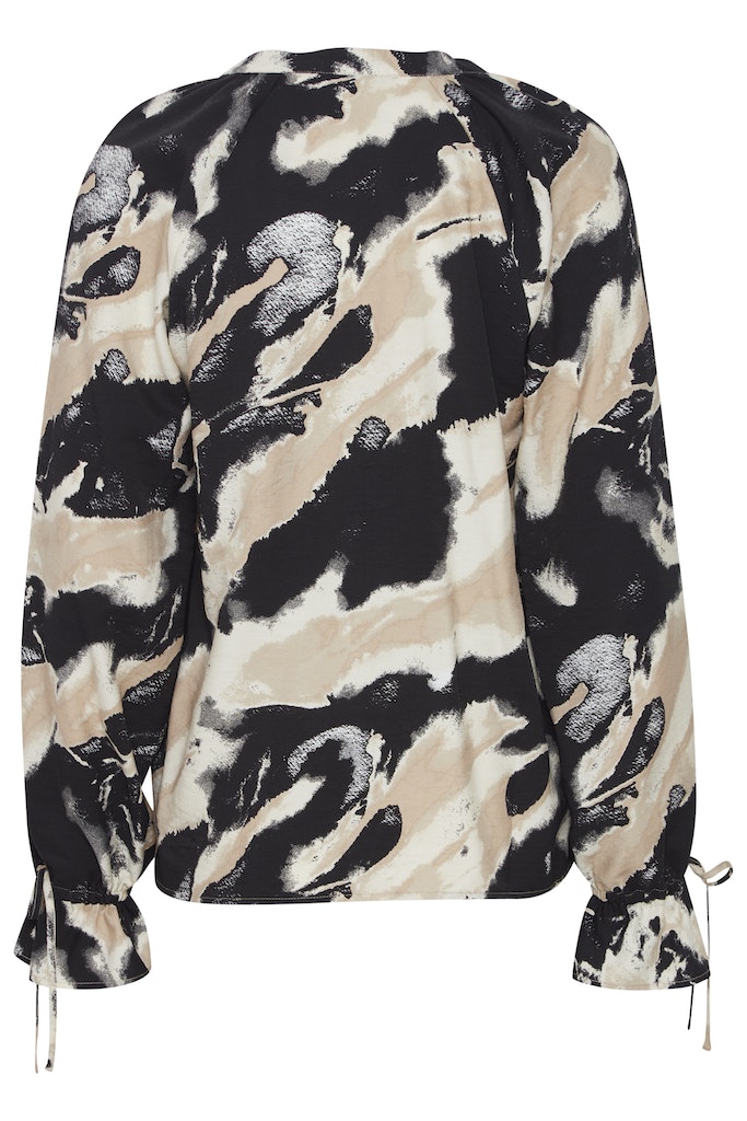 Ihamma V Neck Blouse - Birch Mix