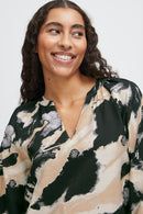 Ihamma V Neck Blouse - Birch Mix