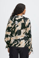 Ihamma V Neck Blouse - Birch Mix