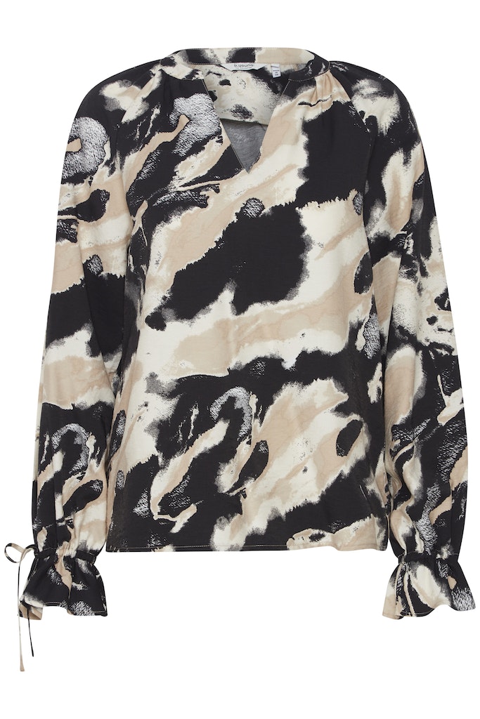 Ihamma V Neck Blouse - Birch Mix