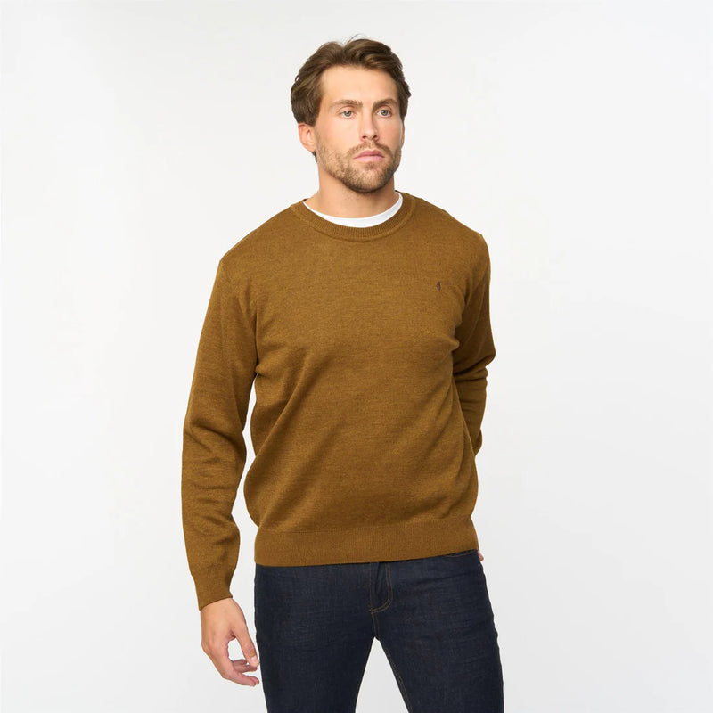 Plain Crew Neck Jumper - Nutmeg