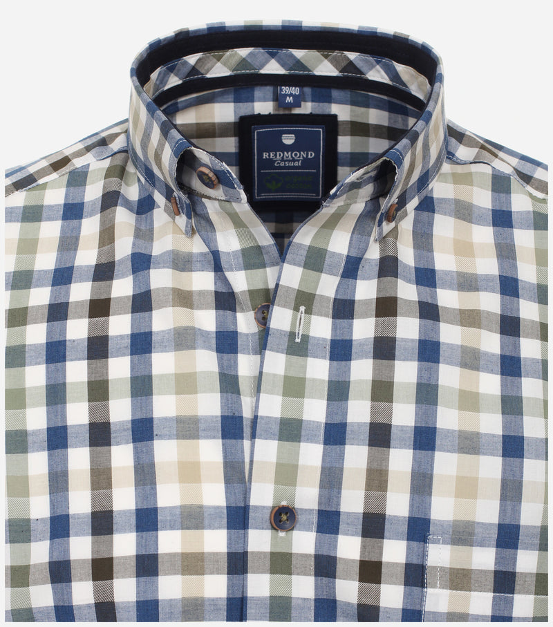 Comfort Fit Check Shirt - Green