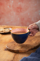 Red and Blue Arc Stoneware Mug - 330ml