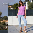 Cassidy Mom Jean - Ice Blue