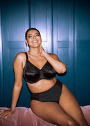 Cate Underwire Banded Bra - Black