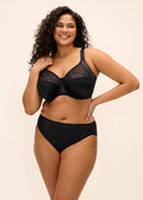 Cate Underwire Banded Bra - Black