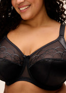 Cate Underwire Banded Bra - Black