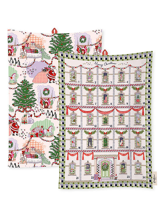 Christmas Ditsy Set of 2 Tea Towels