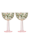 Christmas Set of 2 Champagne Coupes - Dolly Rose