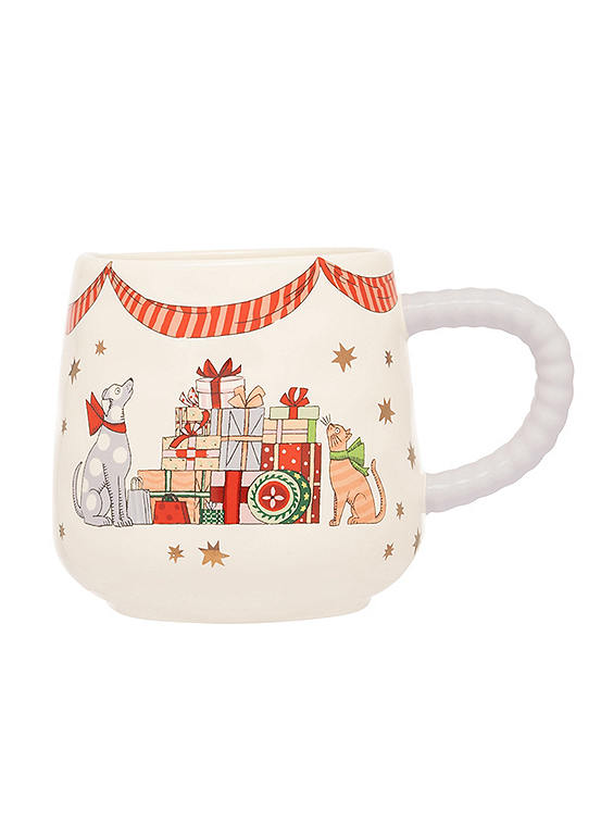 Christmas Twisted Handle Billie Mug - Presents
