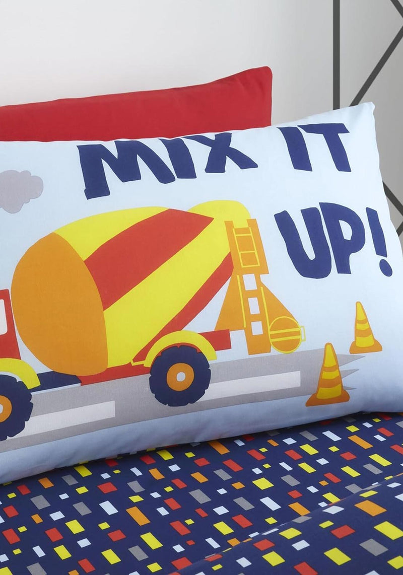 Construction Duvet Cover Set - Blue