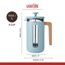 Pisa 8 Cup Cafetiere - Sky Blue