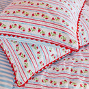 Treasure Stripe Duvet Cover Set - Red/Navy