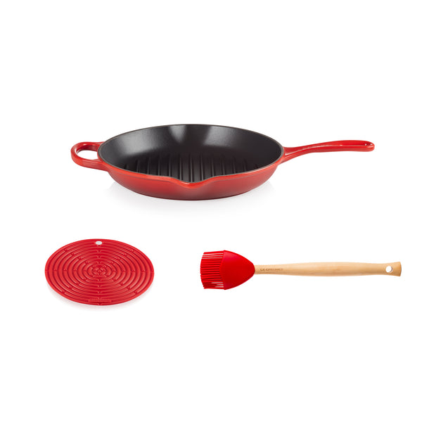 Cast Iron & Silicone Set - Cerise