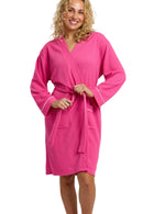 Waffle Kimono Robe - Cerise