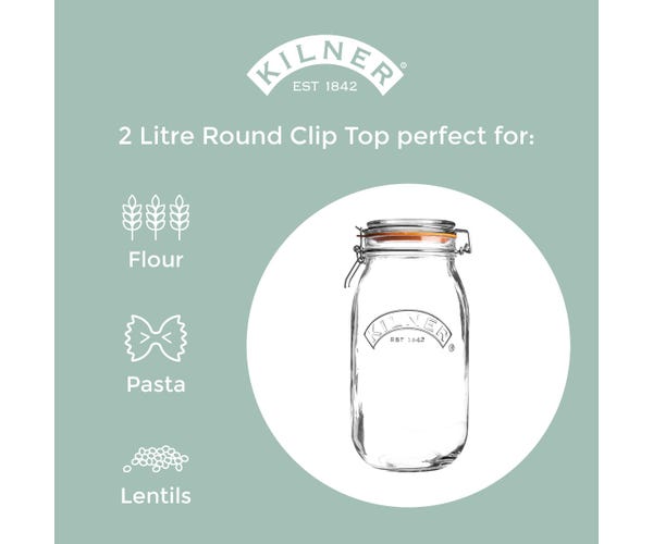 Clip Top Round Jar 2 Litre