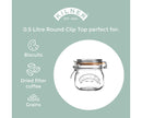 Clip Top Round Jar 0.5 Litre