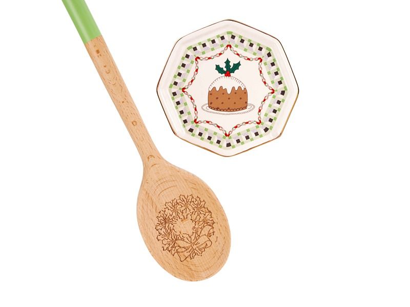 Wreath Wooden Spoon & Spoon Rest