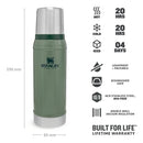Legendary Classic Bottle 0.75L Hammertone Green