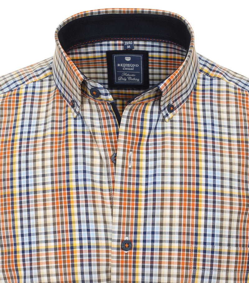 Check Short Sleeve Shirt - Terra