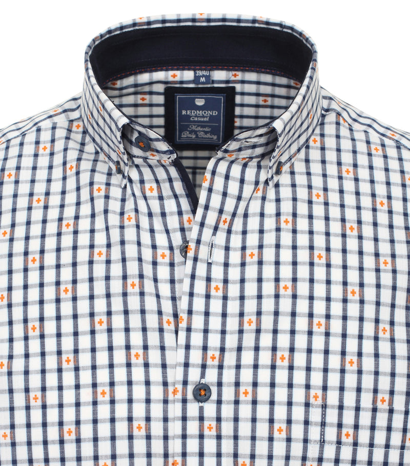 Check Short Sleeve Shirt - Blue