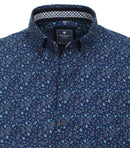 Print Short Sleeve Shirt - Blue