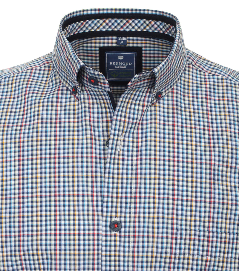 Check Short Sleeve Shirt - Blue