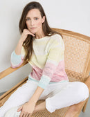 Destination 3/4 Slv Stripe Jumper - Yellow/red/orange