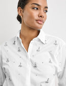 St. Tropez Long Sleeve Blouse - White