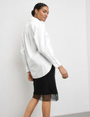 St. Tropez Long Sleeve Blouse - White