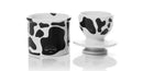 CowBell Black & White Butter Bell Crock
