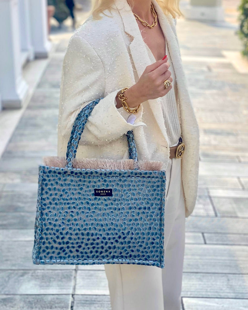 Cyclades Medium Tote Bag - Blue Multi