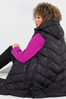 Glitter Swirl Gillet - Black