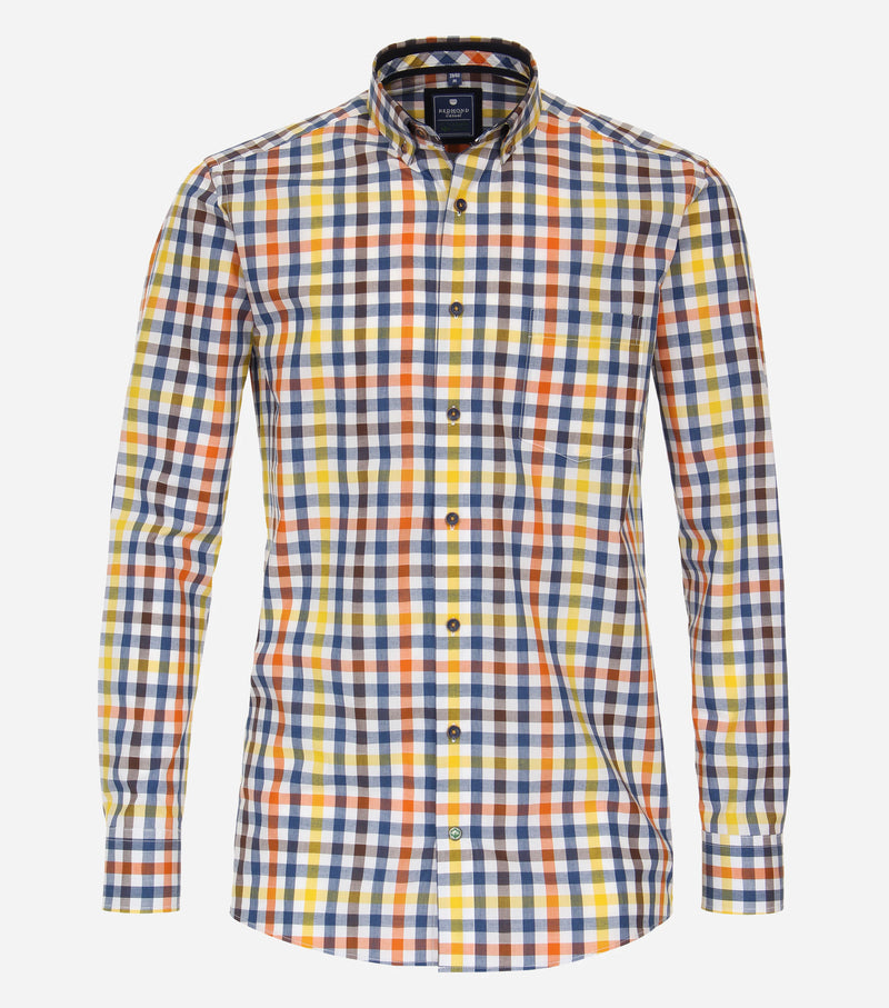 Comfort Fit Check Shirt - Yellow