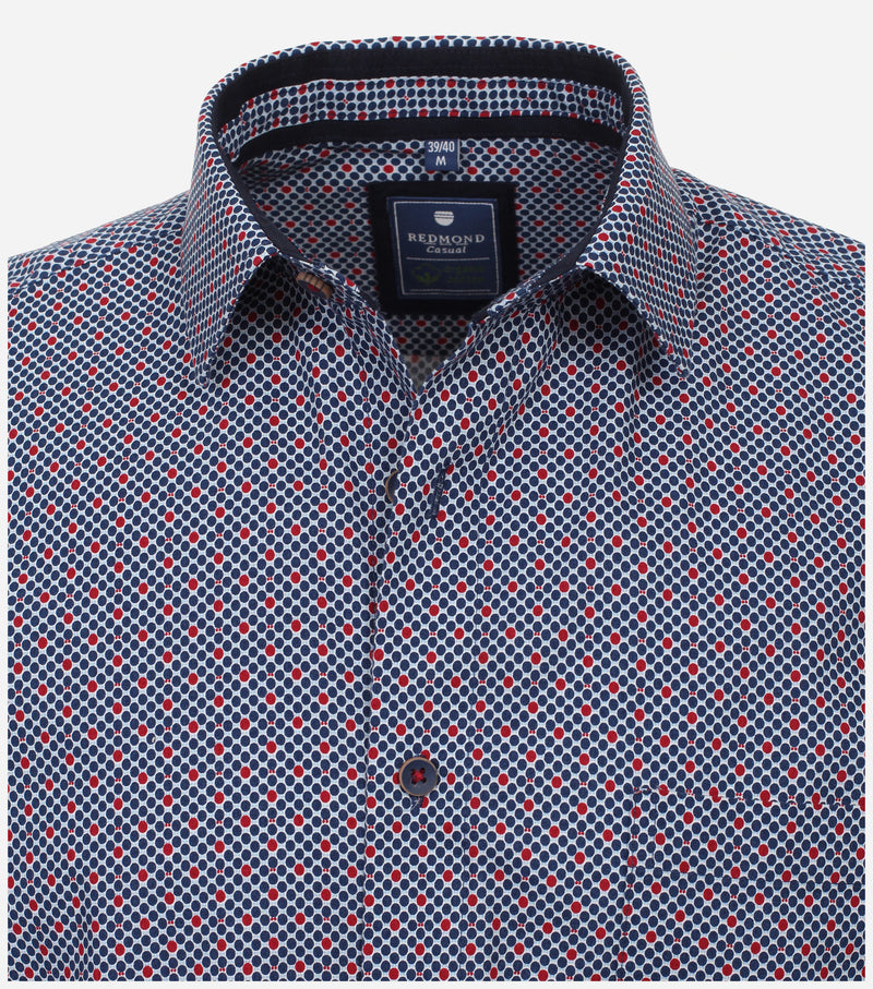Comfort Fit Print Shirt - Red