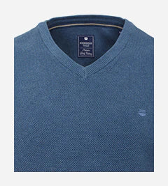 V Neck Jumper - Blue 121