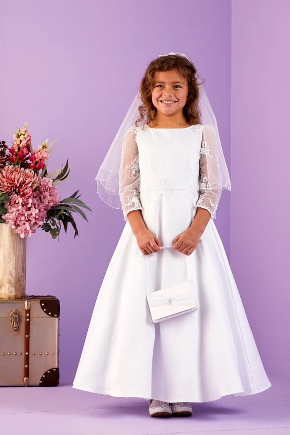 Daisy Communion Dress - White