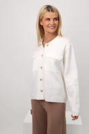 Dani Button Cardigan - White