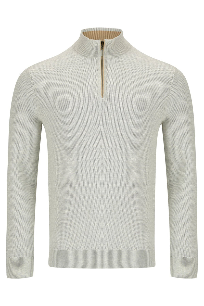 Dawson 1/4 Zip Jumper - Stone