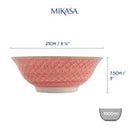Grey Floral Stoneware Ramen Bowl - 21cm