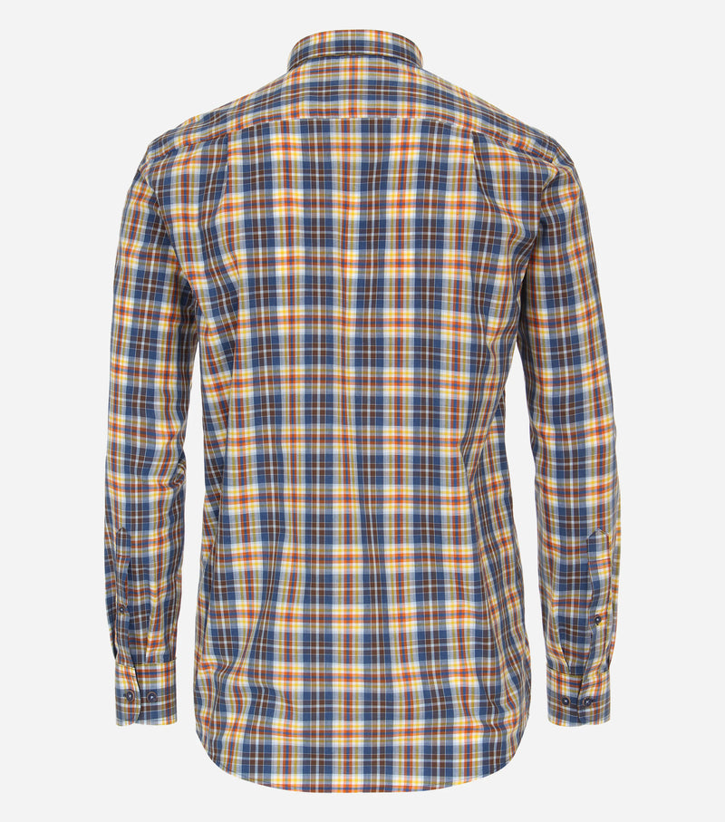 Comfort Fit Check Shirt - Blue