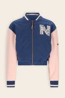 Devis Sweat zip up varsity cardigan - Ensign Blue