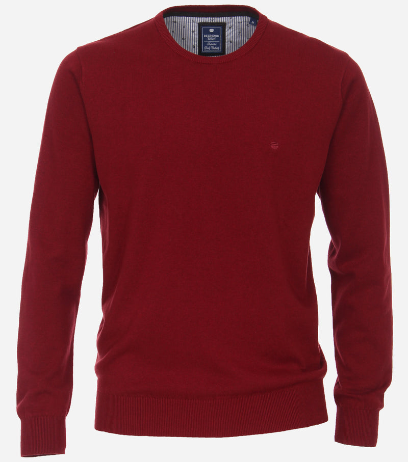 Round Neck Jumper - Bright Red