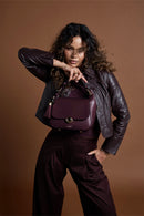Diana Top Handle Crossbody - Cherry